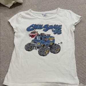 Brandy Melville Cream Graphic Tee